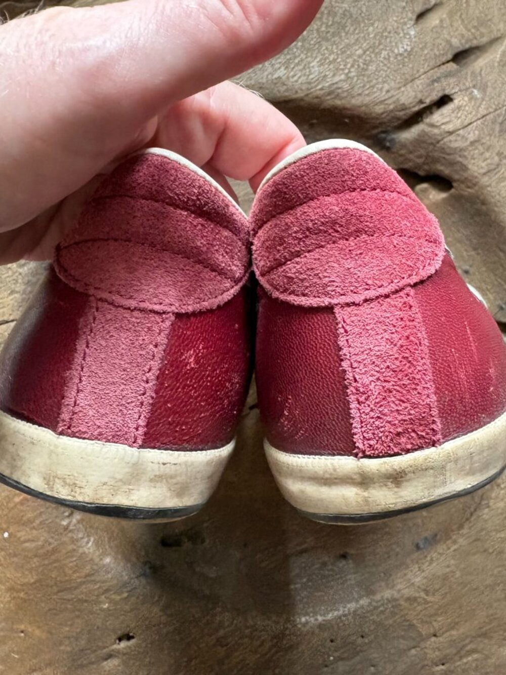 Onitsuka Tiger Rotation 77 burgundy men's sneakers NO LACES size 8 blokecore - Picture 7 of 9